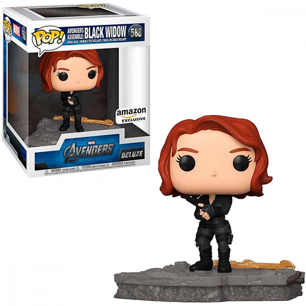 Funko 45075 Pop! Deluxe, Marvel: Avengers Assemble Series, Black Widow, Amazon Exclusive, Figure 5 of 6