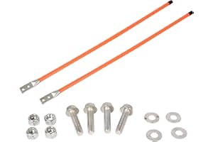 VIRTIONZ Snow Plow Blade Guide Markers 24" Bolt on Compatible with Western 62595 Orange Pack of 2