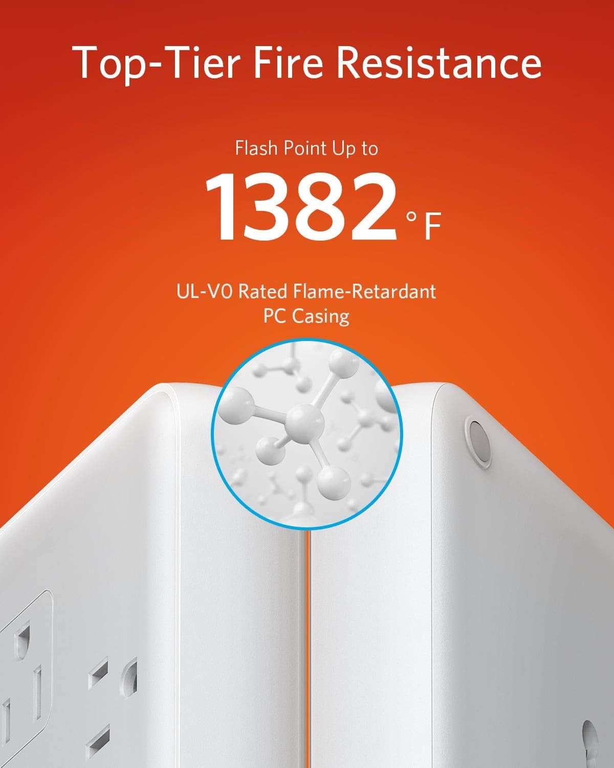 Anker Power Strip Surge Protector (2 × 4000 Joules), PowerExtend Strip 12 Outlets with Flat Plug, 1875W Output, 6ft Extension Cord, Dual Surge Protection for Office, Home: Electronics