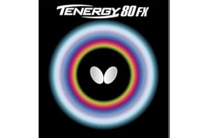 Butterfly Tenergy 80 FX Table Tennis Rubber - 1.7 mm, 1.9 mm, or 2.1 mm - Red or Black - 1 Inverted Table Tennis Rubber Sheet - Professional Table Tennis Rubber