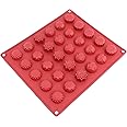 Silicone Chocolate Candy Molds [Flower, 30 Cup] - Non Stick, BPA Free, Reusable 100% Silicon & Dishwasher Safe Silicon - Kitc