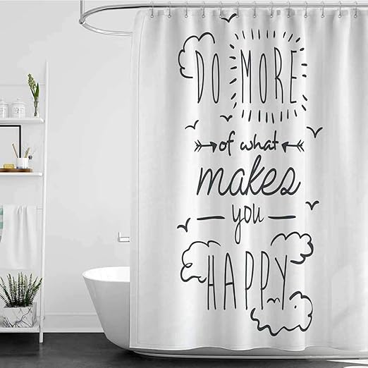 Amazon Com Homecoco Shower Curtains Hooks Brushed Nickel Funny