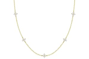 FUNEIA Dainty Silver Gold Necklaces for Women Trendy Non Tarnish 14K Gold Plated Cubic Zirconia Necklace Layered Cute Butterfly Heart Station Choker Necklace Stack for Wedding Prom Brides Jewelry