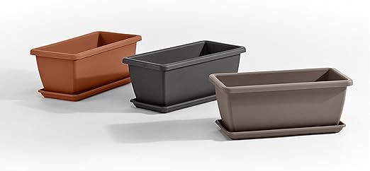 Euro3Plast caja gardenie cm. 40 x 20 Altura 16 Color Pardo: Amazon.es: Jardín