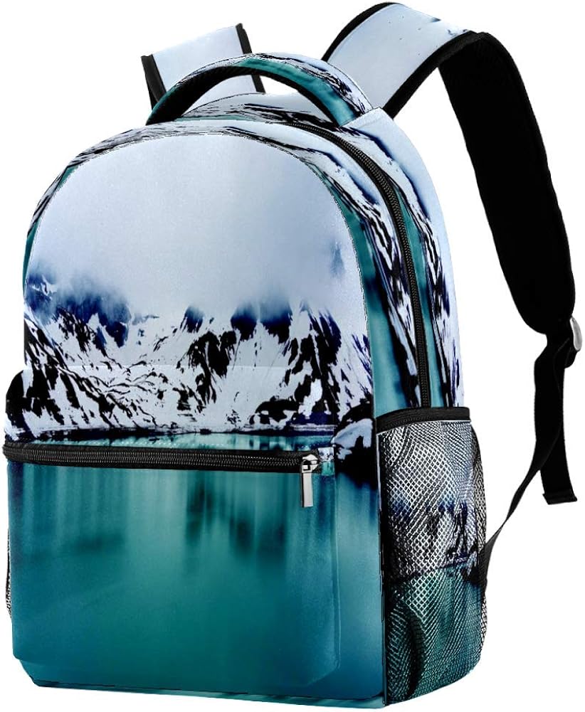 Lake Mountains Clouds Landscape Backpack School Backpack Book Bag