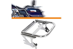 EGO BIKE Detachable Two-up Tour Pack Mounting Luggage Rack Compatible with 1997-2008 Harley Touring Electra Glide Road King Road Glide Street Glide