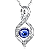 Vadmans Hamsa/Evil Eye Necklace 925 Sterling Silver Star of David Hamsa Hand Pendant Filigree Hamsa Jewelry Birthday Gifts for Women