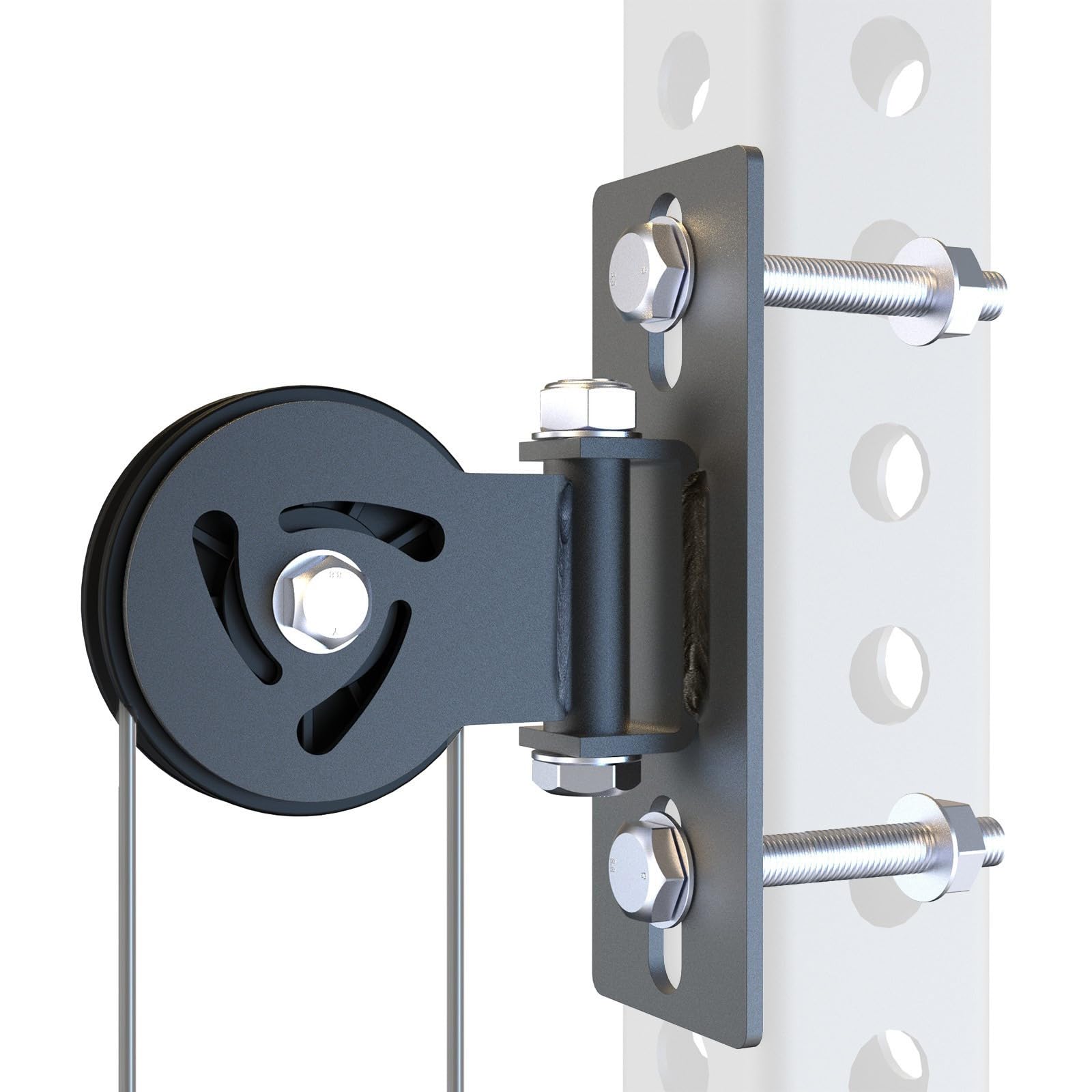 Photo 1 of J Bryant Pulley System for Power Rack - Fits 5/8" Hole Size, Cable Pulley Attachment for 2x2, 2x3, 3x3 Racks, Heavy Duty LAT Pulldown, DIY Cable Machine Accessories, Gym Equipment