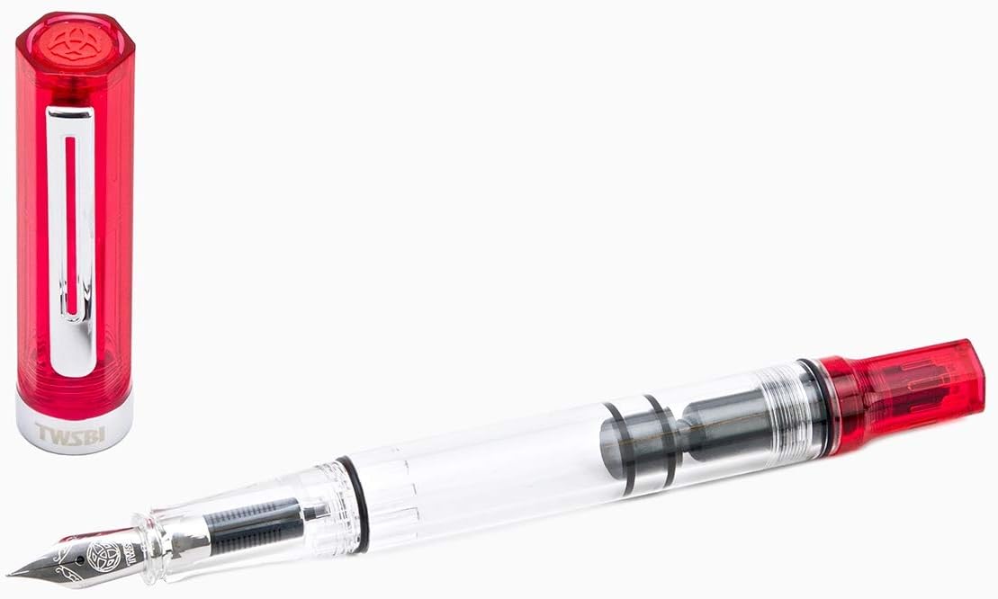 TWSBI ECO Transparent Blossom Red Fountain Pen B nib