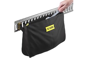 DC Cargo Mall E-Track Storage Bag for Trailers - Heavy-Duty 14 in x 24 in Canvas Zippered E-Track Bag - Weight Capacity 50 lb. - E-Track Accessories
