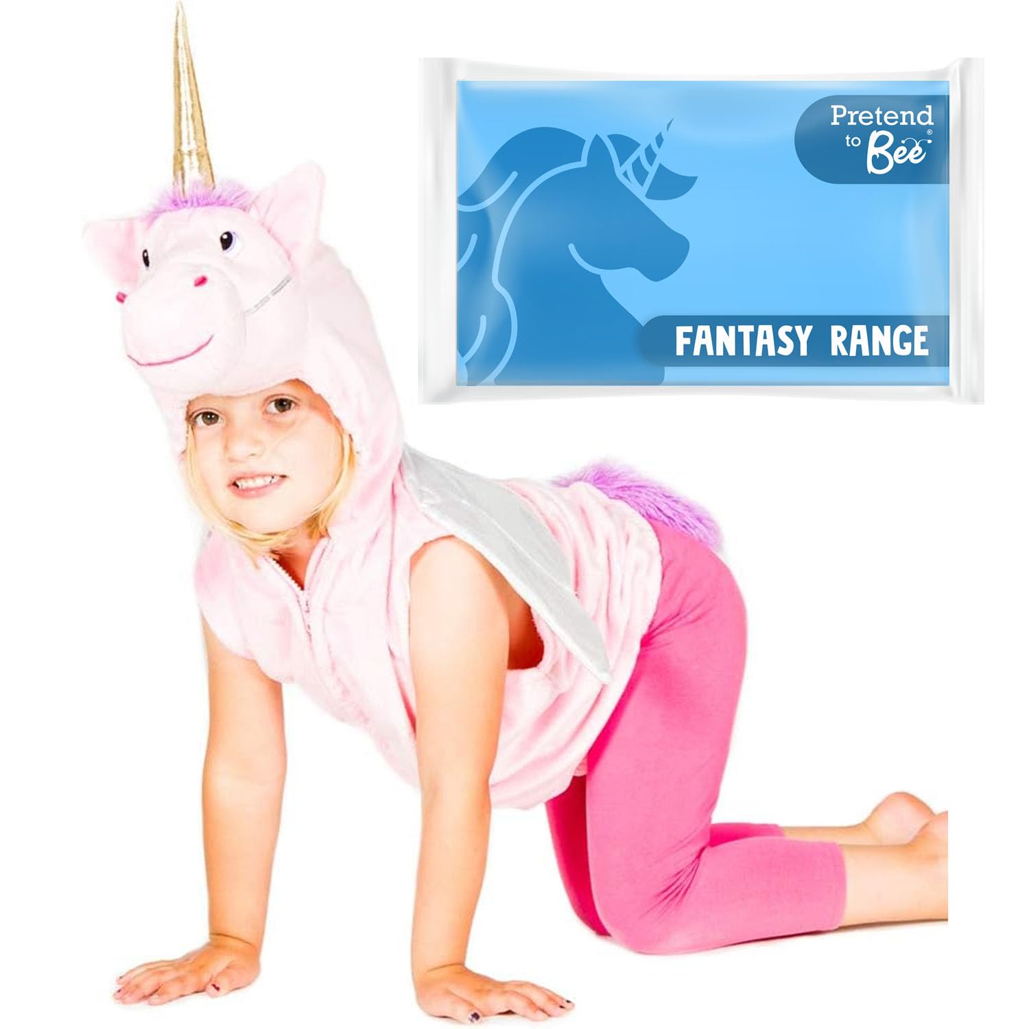 PRETEND TO BEE Unicorn Dress Up Costume for Kids, Multi-Coloured, 3-7 Years