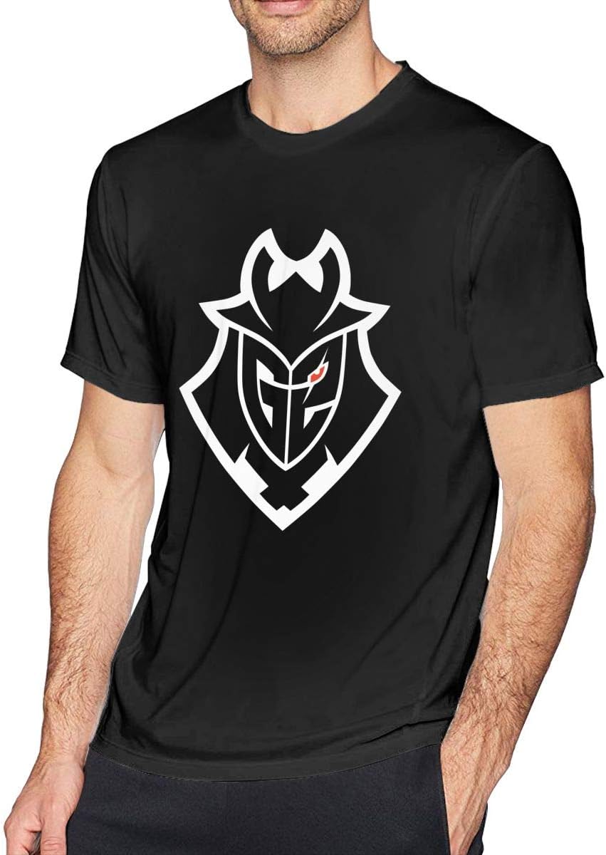 Men's Comfort G2 Esports Logo Cotton Short Sleeve Tee Shirt Black