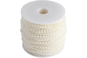 40m/roll 4mm Pearl Beads Garland Faux Pearl Beads String Simulated Pearl Beads Chain ABS Artificial String For Pary Wedding D
