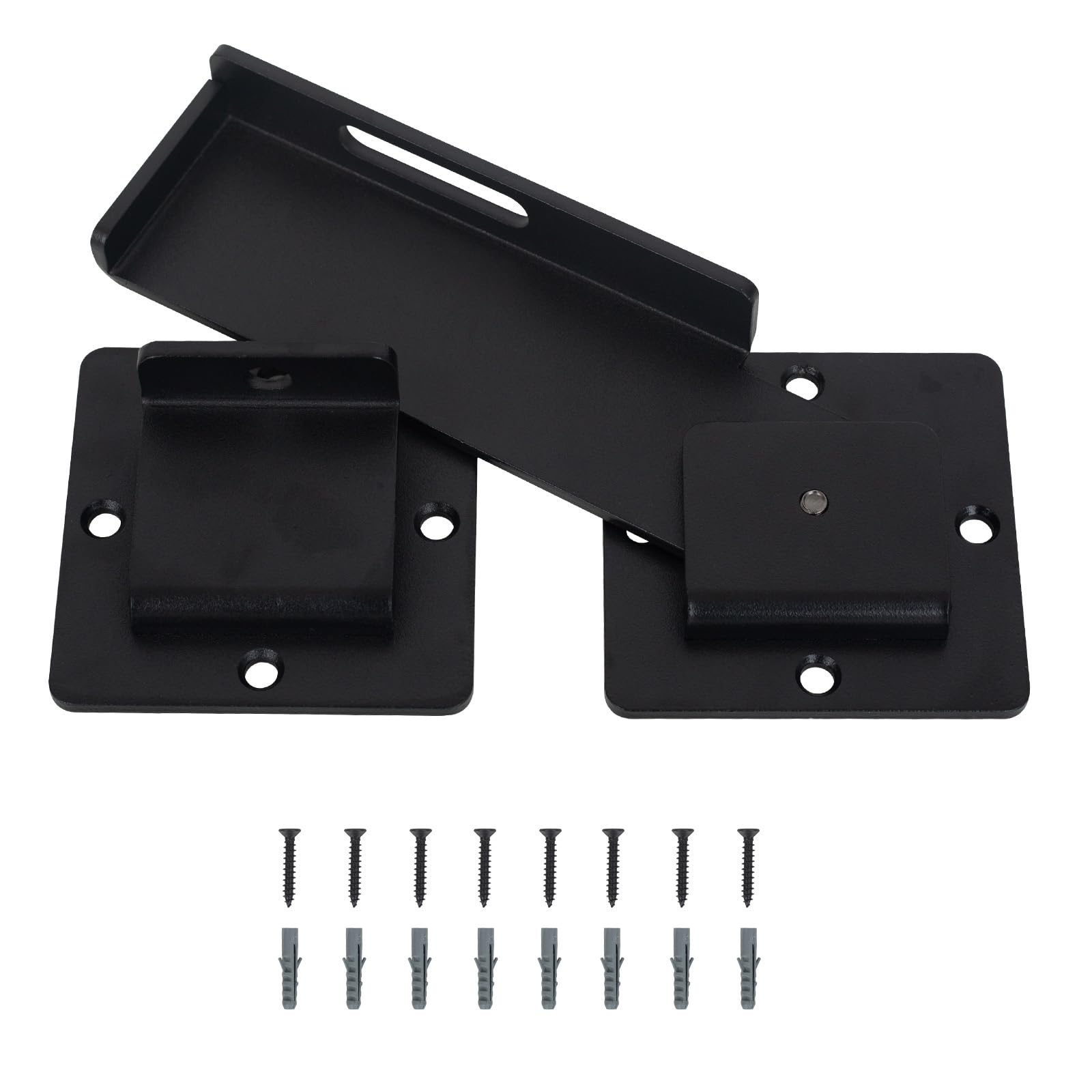 Photo 1 of 1Pack Flip Gate Latch Lock with Padlock Hole,4mm Heavy Duty Steel Adjustable Door Lock for Swing Open Door, Outdoor Gate, Wooden Fence, Barn Door, Shed, Garage, Yard