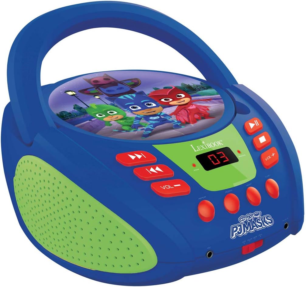 Lexibook PJMasks CD Player, auxin Jack, AC or BatteryOperated, Blue