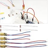 BGTXINGI 60pc Mini Red Laser Diode Modules Photoresistors 10K Resistors Kit view 7