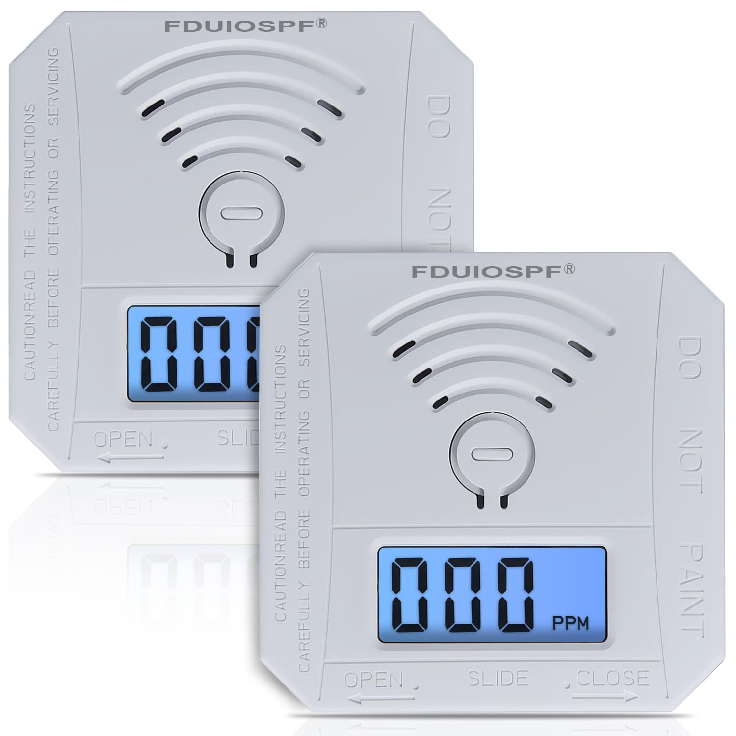 Photo 1 of Carbon Monoxide Detector,CO Gas Monitor Alarm Detector,CO Sensor with LED Digital Display for Home,Depot,Battery Powered(2Pcs)