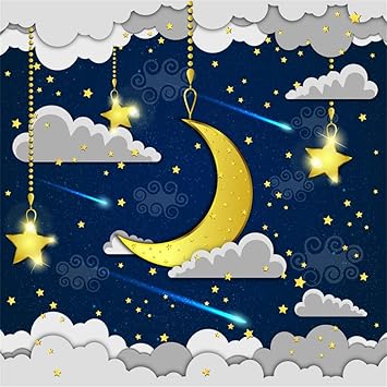 YongFoto 1,5x1,5m Fondale Foto Astratta notte stellata Ciondolo ...