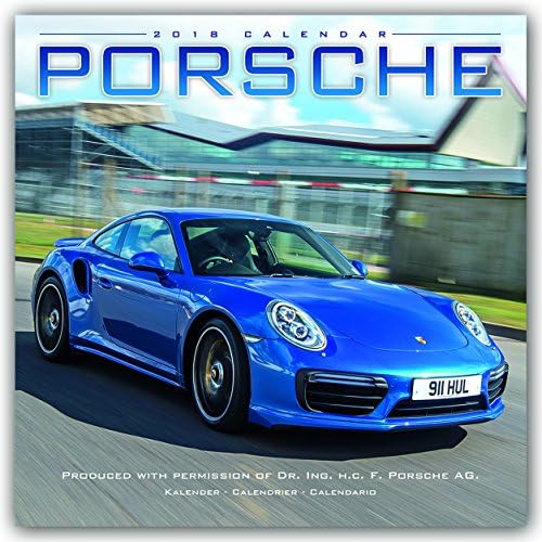 Porsche Calendar- Calendars 2017 - 2018 Wall Calendars - Car Calendar - Automobile Calendar - Porsche 16 Month Wall Calendar by Avonside Calendar – Wall Calendar, July 30, 2017