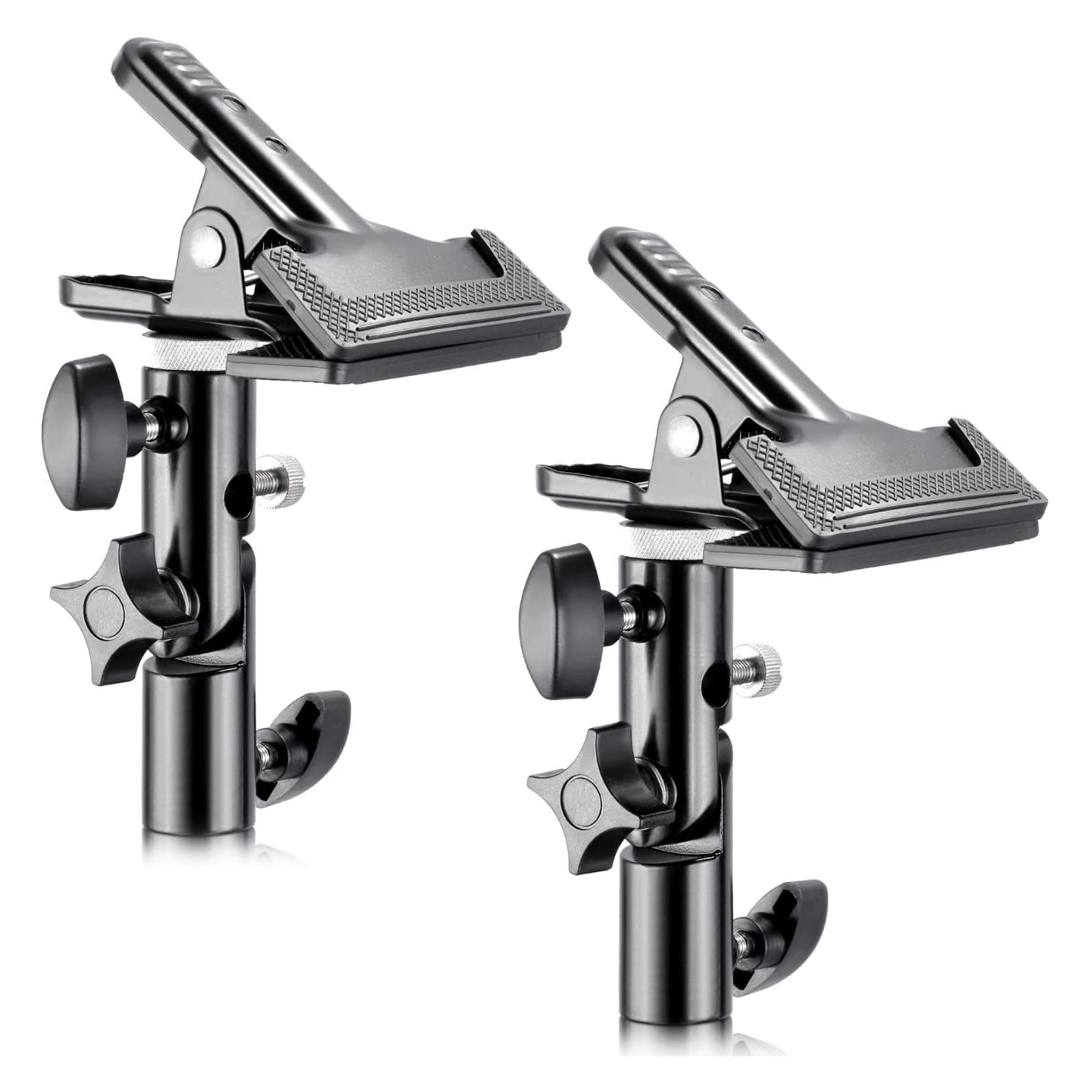 Neewer 2 PCS Photo Studio Heavy Duty Metal Clamp Holder with 5/8" Light Stand Attachment for Reflector