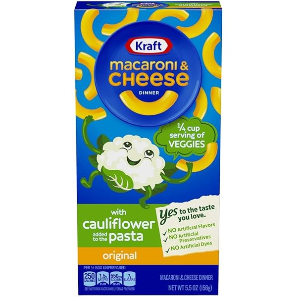 KRAFT ORIGINAL CAULIFLOWER PASTA MAC & CHEESE (PACK OF 4)