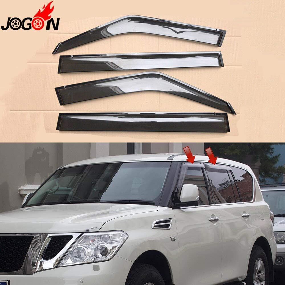 For Nissan Partol Y62 2011-2018 2012 2013 2014 2015 2016 Window Sun Rain Visors Vent Shade Deflector Guard Weather Shield 4Pcs