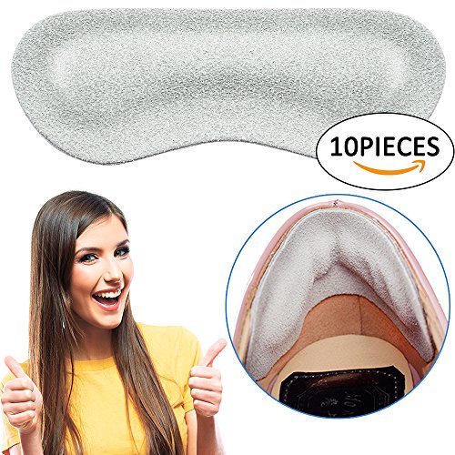 Leather Heel Grips Heel Liners Heel Shoe Inserts Unisex Abrasion & Blister Resistant Adhesive Heel liners (GRAY1)