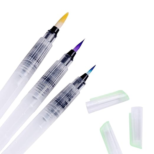 Water Coloring Brush Pens, Set of 3