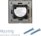 CNBINGO Touch Light Switch 2-Gang 1-Way Black Glass Backlit 240V 500W view 7