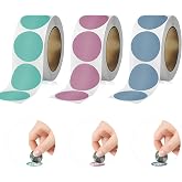 900 pcs Scratch Off Label Stickers, CNYMANY 1-inch Circular Self-Adhesive Peel and Stick DIY Labels for Games Party Gift Postcard Promotion - Purple, Blue, Green