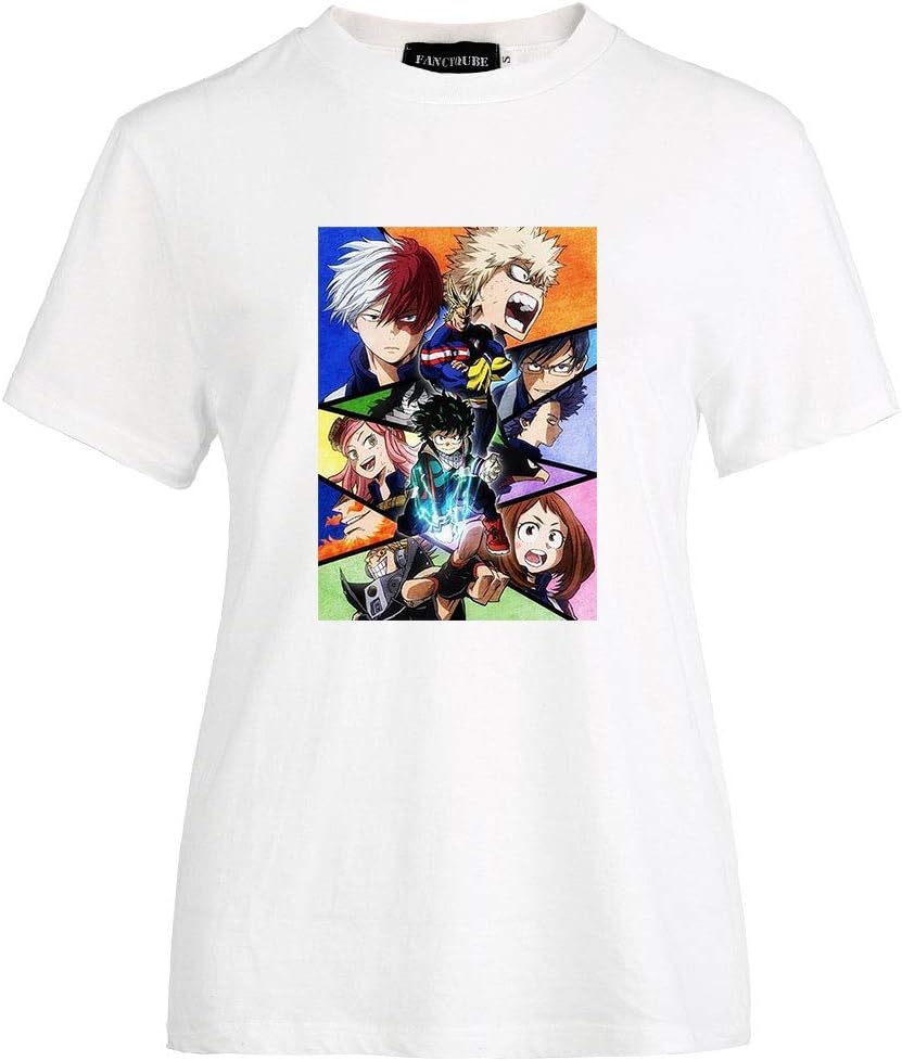 lunanana My Hero Academia T-shirt, Izuku Midoriya Shirt Crewneck Cosplay Short Sleeve Tee Top
