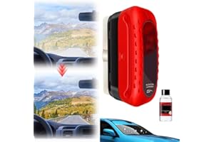 BUSYLIVE Car Glass Oil Film Cleaner, 2024 New Glass Cleaning Board, Automotive Oil Film Cleaning,Car Windshield Oil Film Cleaner,Glass Oil Film Remover,Prevents Rain And Fog Cleaning Glass Brush (1, Red)