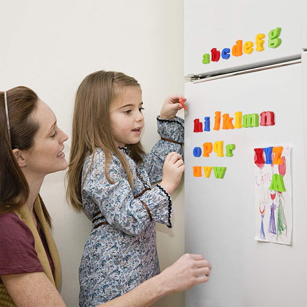 Coogam Magnetic Letters Numbers Alphabet Fridge Magnets Colorful Plastic ABC 123 Educational Toy Set Preschool Learning Spelling Counting Uppercase Lowercase Math for 3 4 5 Year Kid Toddler (78 Pcs): Toys & Games