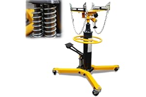 BBTEQEKN Hydraulic Transmission Jack,1760 Lbs (0.8 Ton) Capacity Double Pump Transmission Jack, 34"- 73" Adjustable Height Hy