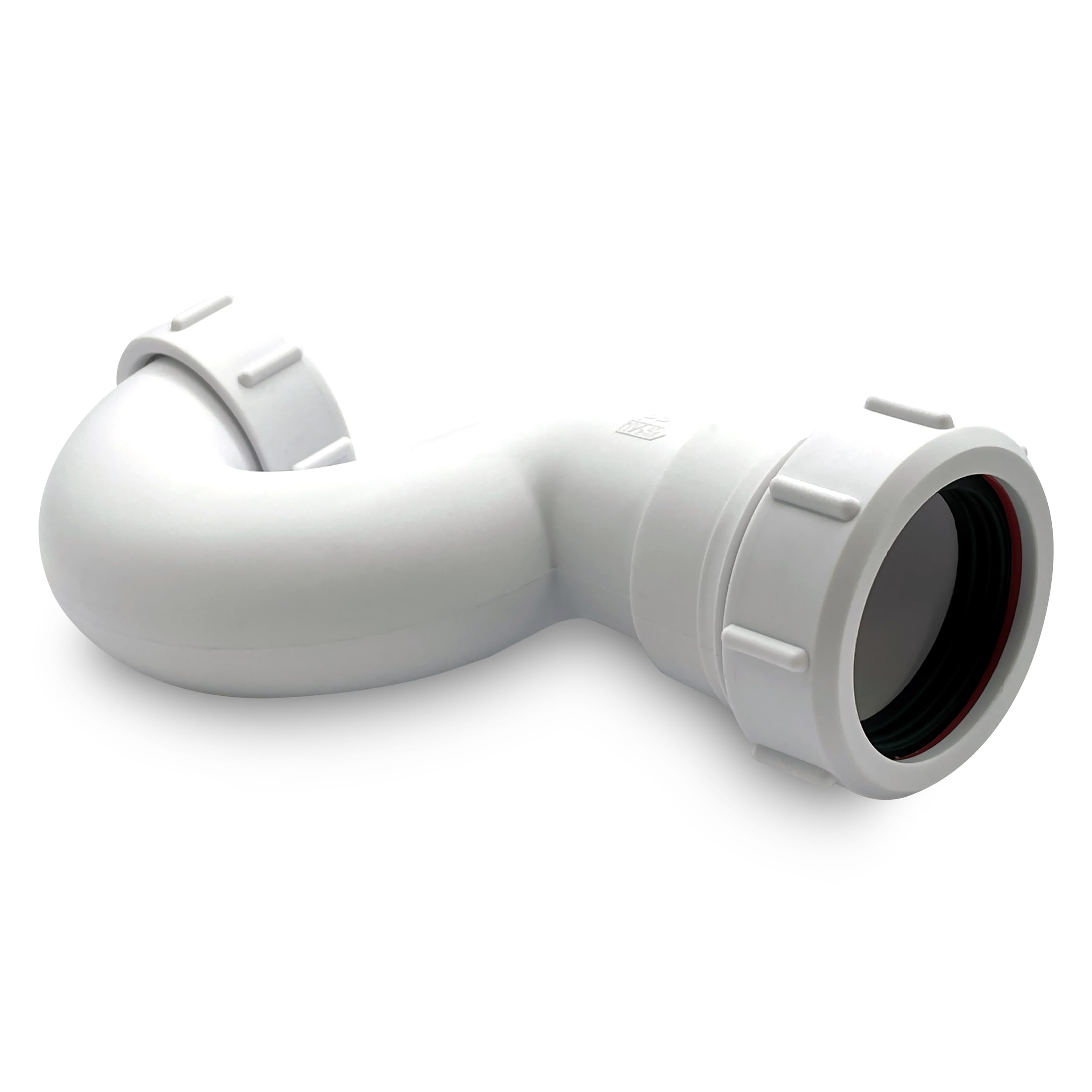 CranPlas CP109 | 40mm Bath Trap with 35mm Water Seal | Shallow Bath Waste Trap with Universal Outlet for Plastic, Copper or Lead Pipes | Leak-Resistant Compression Fittings