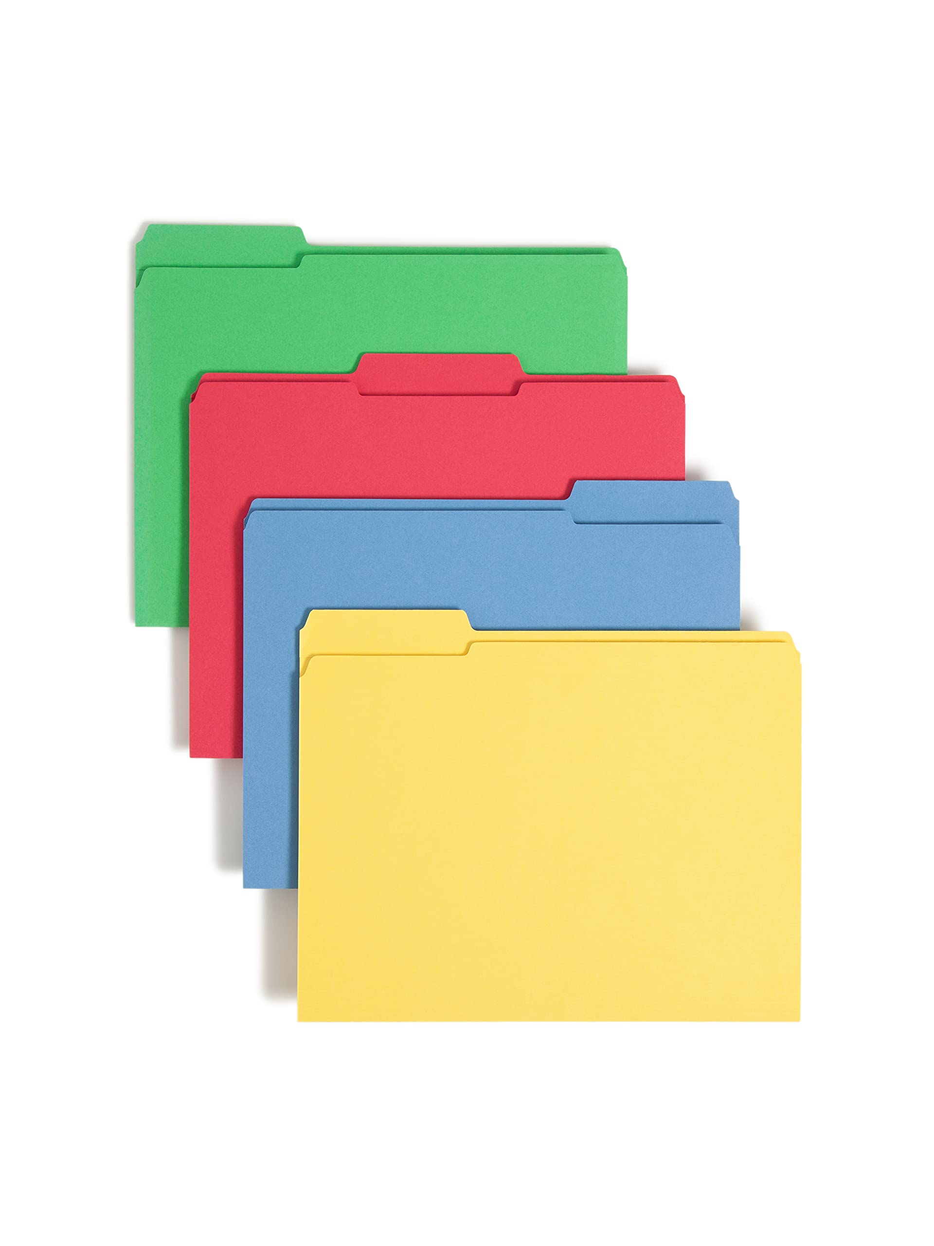 Smead File Folder, Reinforced 1/3-Cut Tab, Letter Size, Assorted Colors, 12 per Pack (11641)