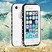 iPhone SE Waterproof Case,Cattech [Water resistant] IP68 Protection Dirt-poof Shockproof Snow-proof ,Underwater Hard Armor Rugged Full Body Sealed Case Cover for iPhone 5/5S/SE + Stylus (White)