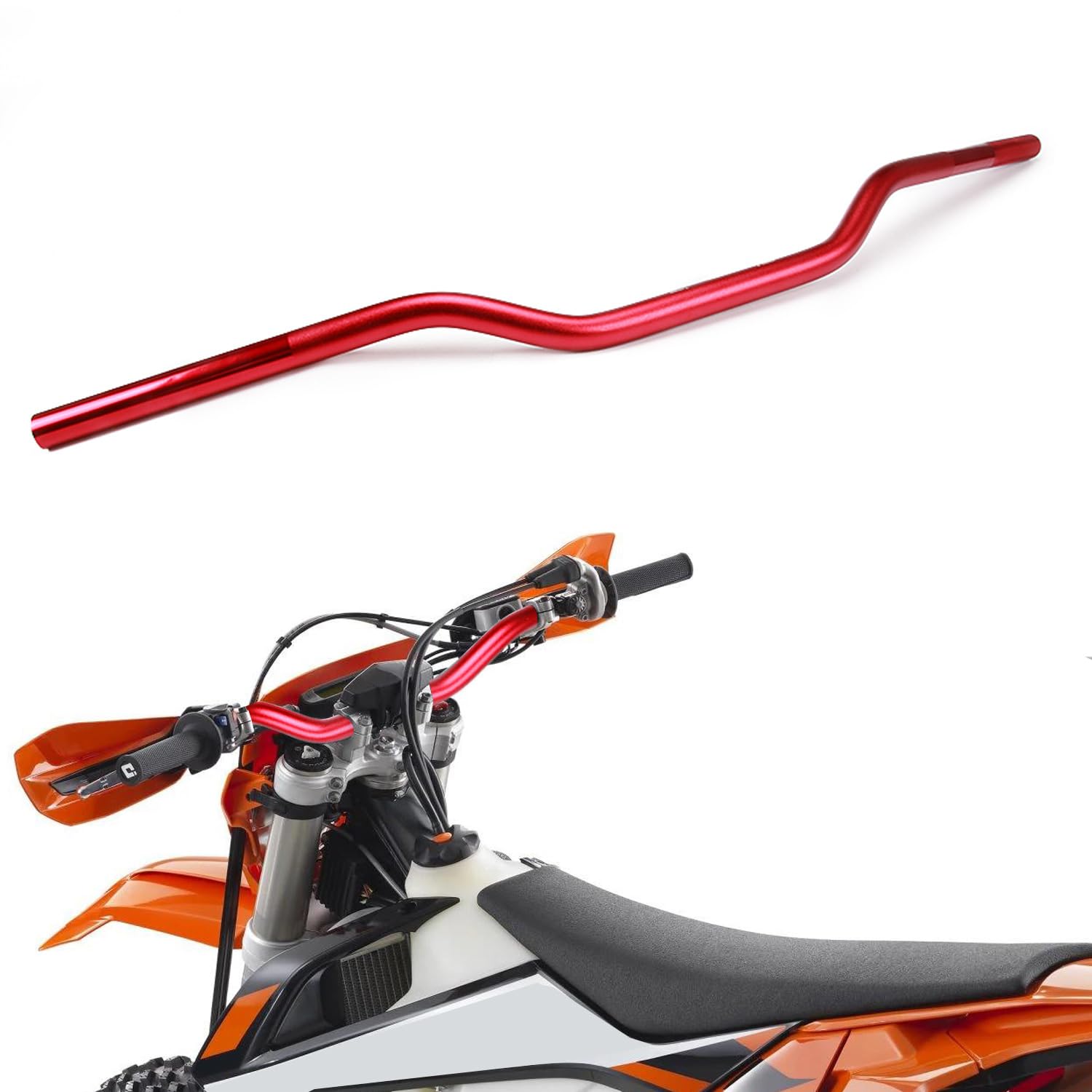 22mm Motorcycle Handlebar Fat Bar7/8 Universal for Pit Dirt Bike ATV Quad Motocross Red