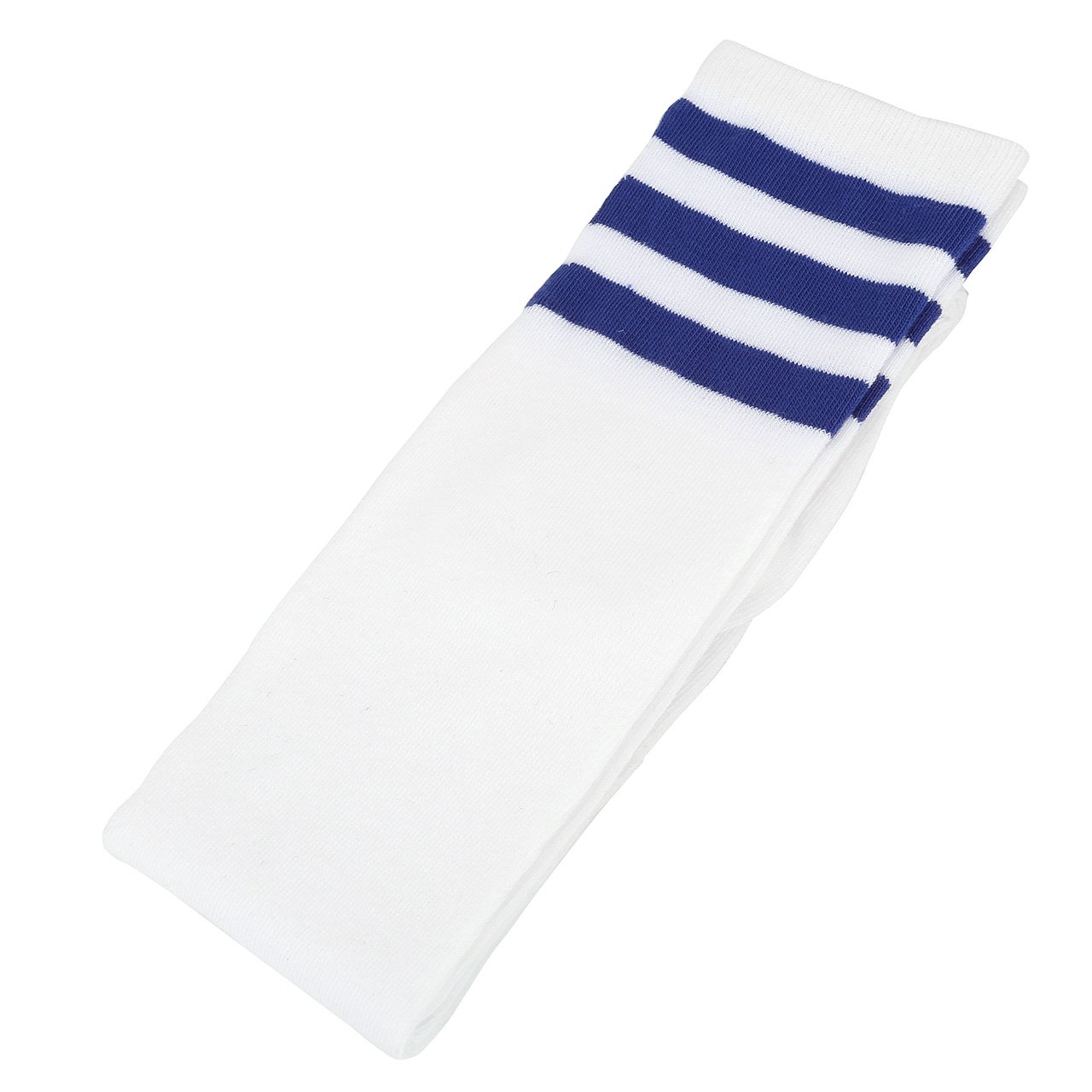 Ayliss Teen Girls Stripe Tube Dresses Over the Knee Thigh High Stockings Cosplay Socks,White W Blue