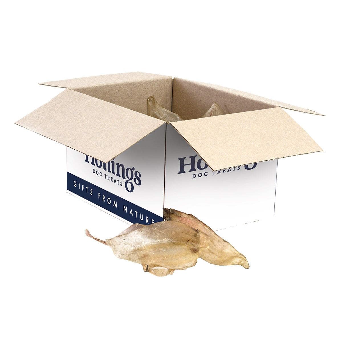 Hollings Cow Ears Dog Treats, 100% Natural & Nutritious Long Lasting Chew Treats for Adult Dogs, Grain Free & High in Protein (50 Loose)