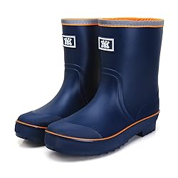 Rain Boots for Men, Waterproof Warm Rubber Boots