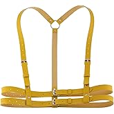 eYLun Women Leather Harness Punk Body Waist Belt - Adjustable Goth Waist Straps