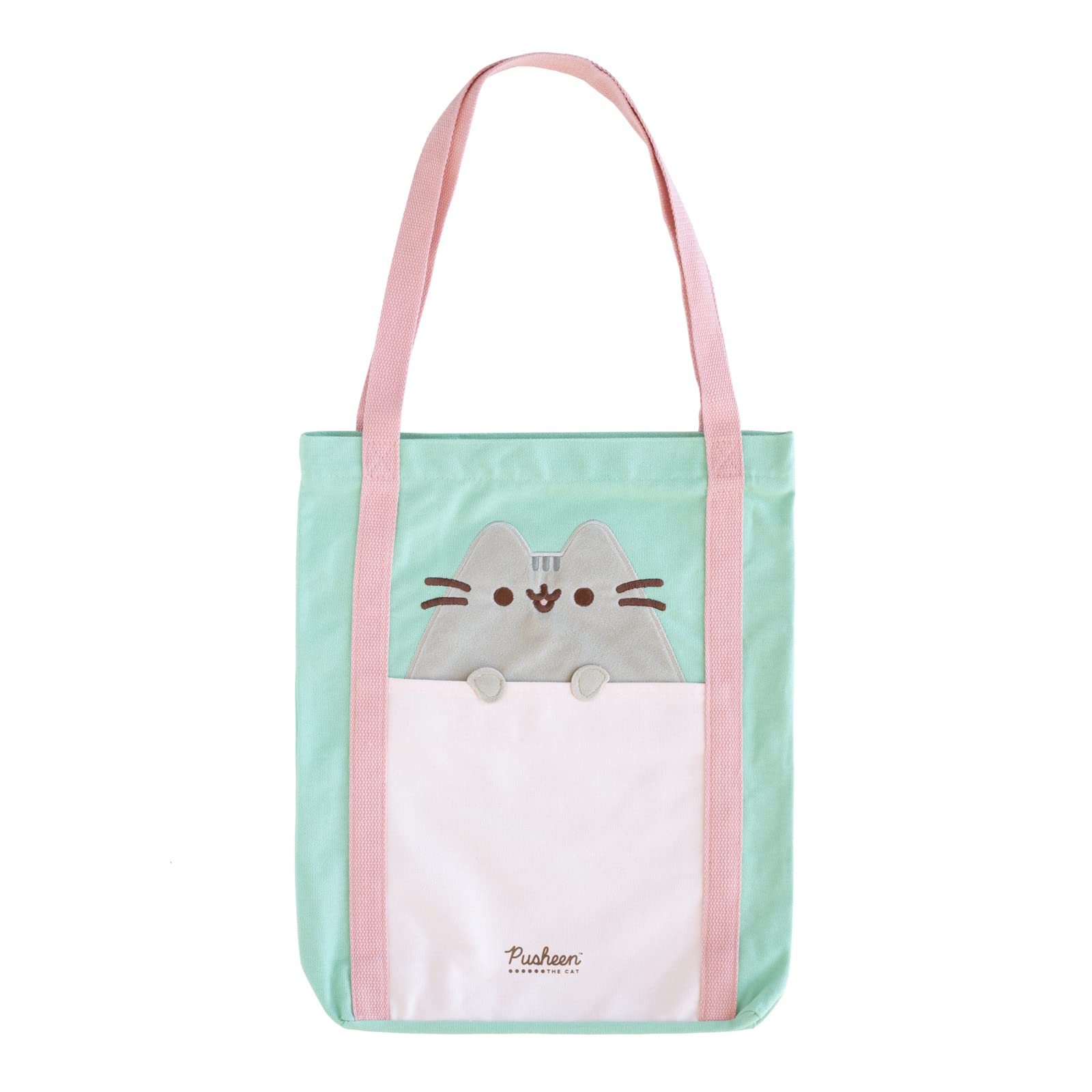 Grupo Erik Pusheen Premium Cotton Tote Bag - 14x16x2 Inches - Canvas Shopping Gift Bag - Cute Pusheen Merchandise