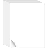 L LIKED 500 Sheet 8.5 x 11 Full Sheet Label, Matte, White Sticker Paper for Laser & Inkjet, Strong Adhesive (500 PCS)