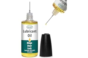 Keze Door Hinge Lubricant Door Squeaky Fix Lubricating Oil for Noise Synthetic Knife Oil Lube for Lock Hinge Hair Trimmers Knife Pivot Machine Tools Watch Keyhole with Needle Oiler 1 oz, 1 Pcs