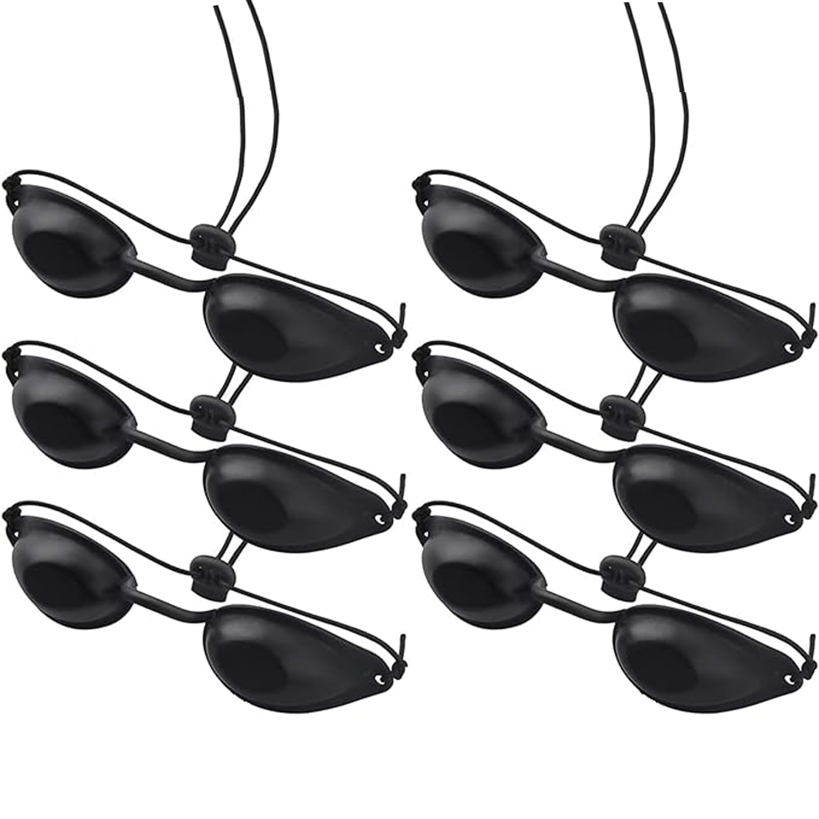 Smavles Goggles Safety Glasses 6Pcs UV Goggles IPL Goggles Laser Safety Tanning Goggles Safety Goggles Adjustable for IPL UV Infrared Rays Therapy