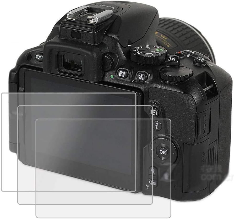 Screen Protector Foils Pctc Screen Protector Foils Tempered Glass Compatible For Nikon D5500 D5300 D5600 Anti Scrach Anti Fingerprint Waterproof High Transparency Crystal Clear Foils Camera Photo