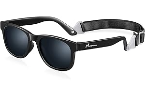 Nacuwa Baby Sunglasses - 100% UV Proof Sunglasses for Baby, Toddler, Kids - Ages 0-2 Years - Case and Pouch included