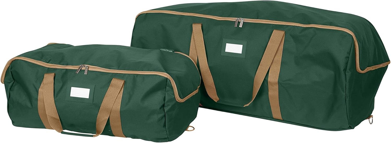 Holiday Décor Storage - Covermates Keepsakes Garland Duffle Bag – Durable Polyester, Reinforced Handles, Fits up to 25 Foot Garland Depending on Thickness - Holiday Storage-Green