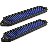 JUWEVAZU Blue Cabin Air Cowl Filters Fit for BMW E Chassis E82 E88 E90 E91 E92 E93 X1 335i 135i 328i